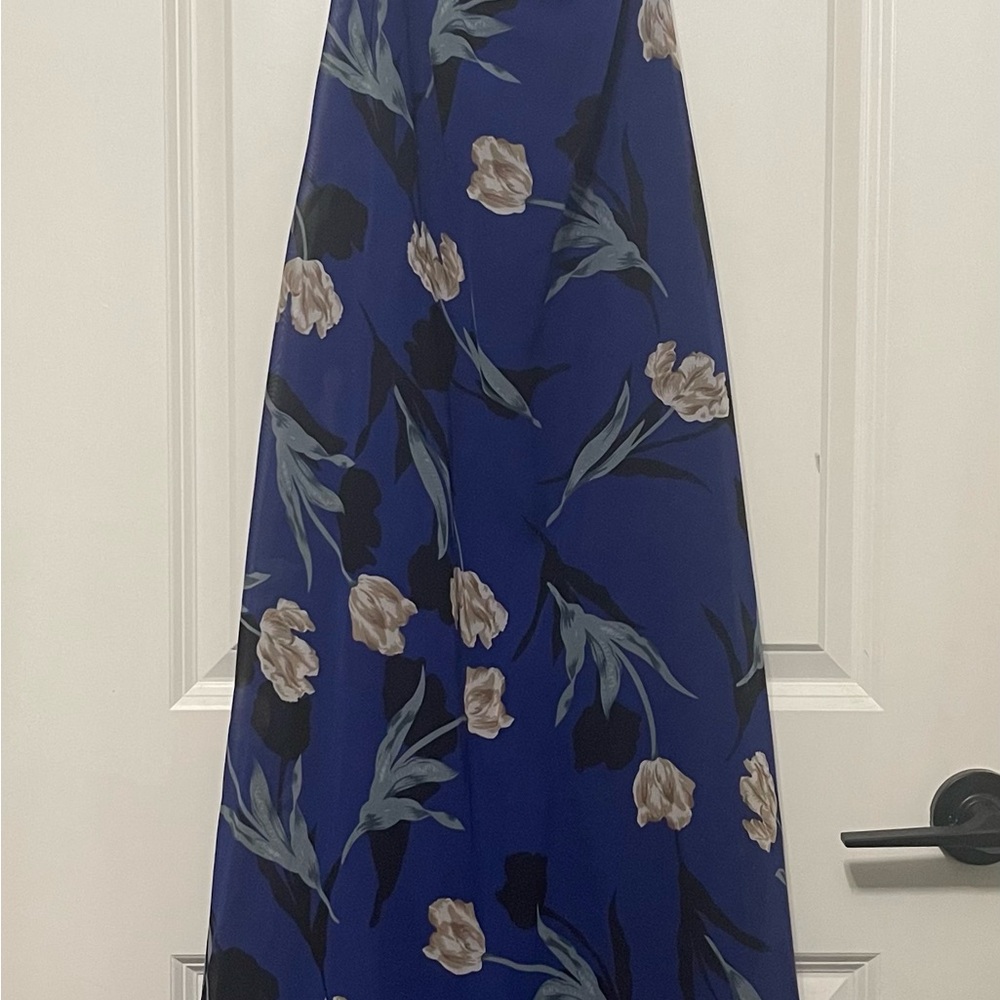 Floral Blue Maxi Skirt
